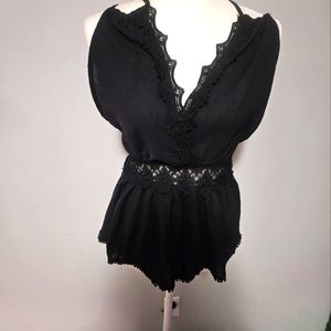 Lace detail Top